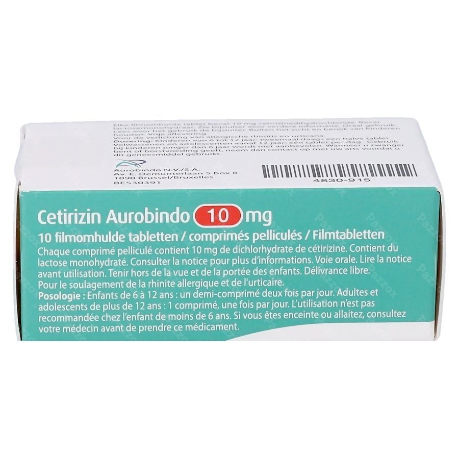 Aurobindo Ceterizin 10mg 10 Tabletten