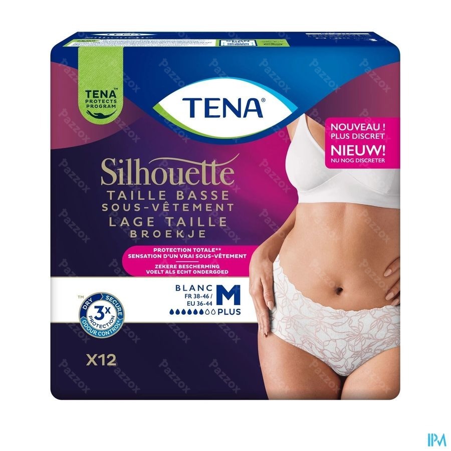 Tena Silhouette Plus Blanc Lage Taille M 12 780103
