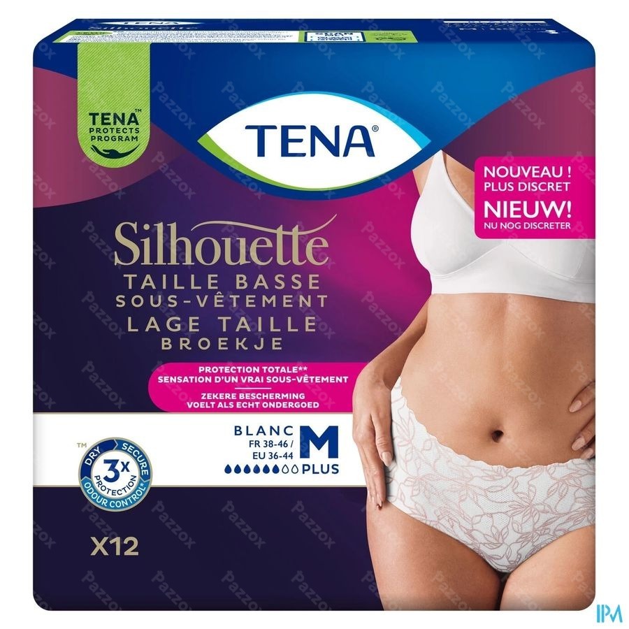 Tena Silhouette Plus Blanc Lage Taille M 12 780103
