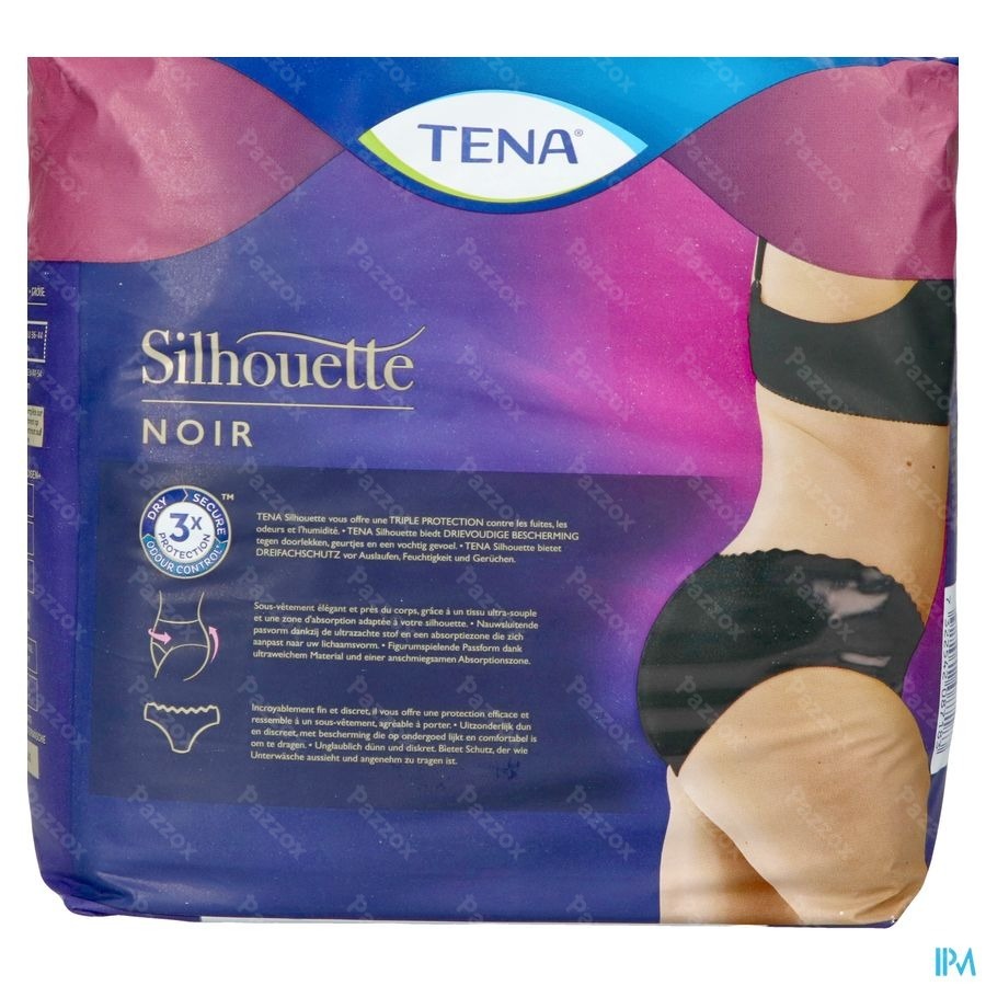 Tena Silhouette Plus Noir Lage Taille M 12 780203