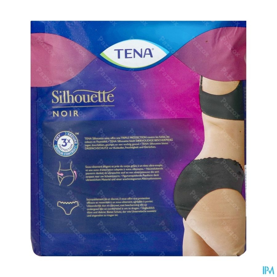 Tena Silhouette Plus Noir Lage Taille l 10 780223