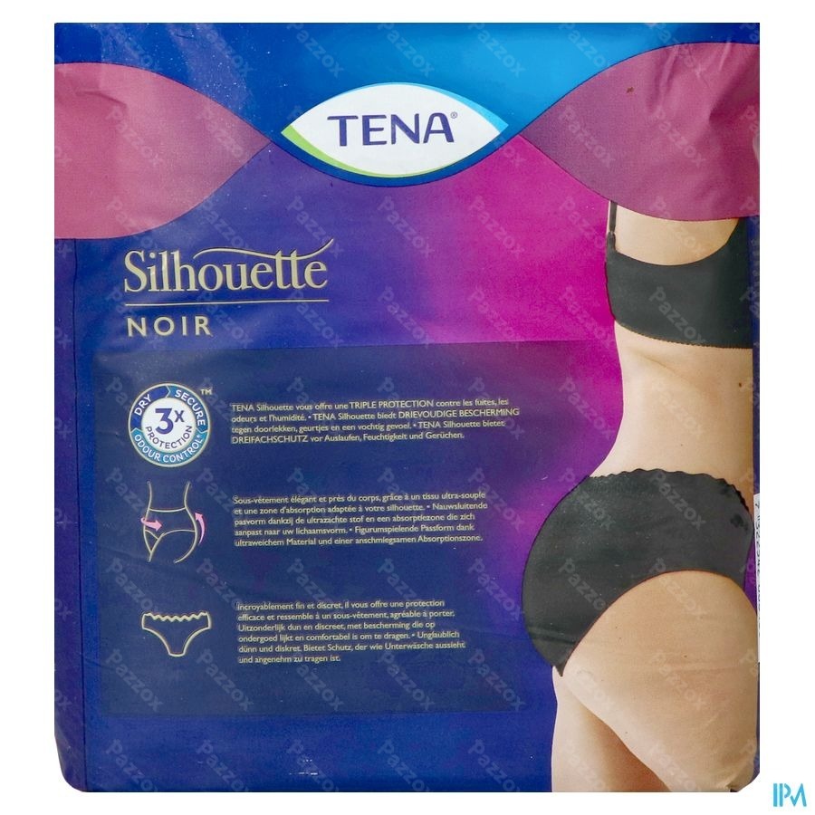 Tena Silhouette Plus Noir Lage Taille l 10 780223