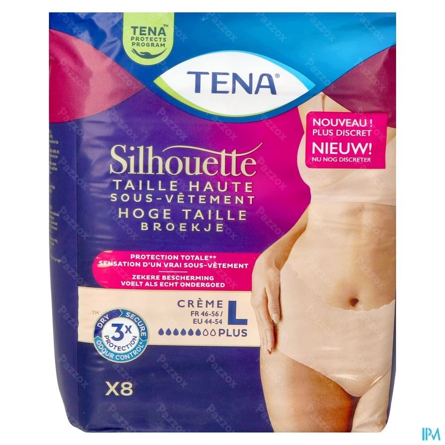 Tena Silhouette Plus Creme Hoge Taille l 8