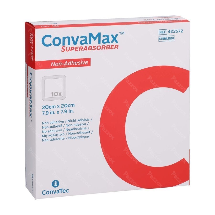 Convamax Superabsorber Niet Klevend 20cmx20cm 10 Stuks