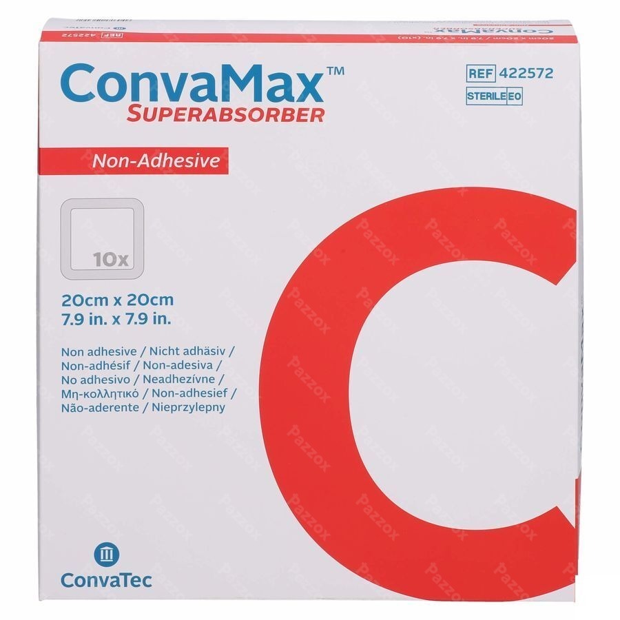 Convamax Superabsorber Niet Klevend 20cmx20cm 10 Stuks
