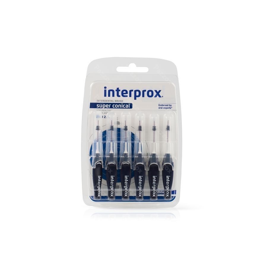 Interprox Super Conical Donkerblauw 6 Stuks