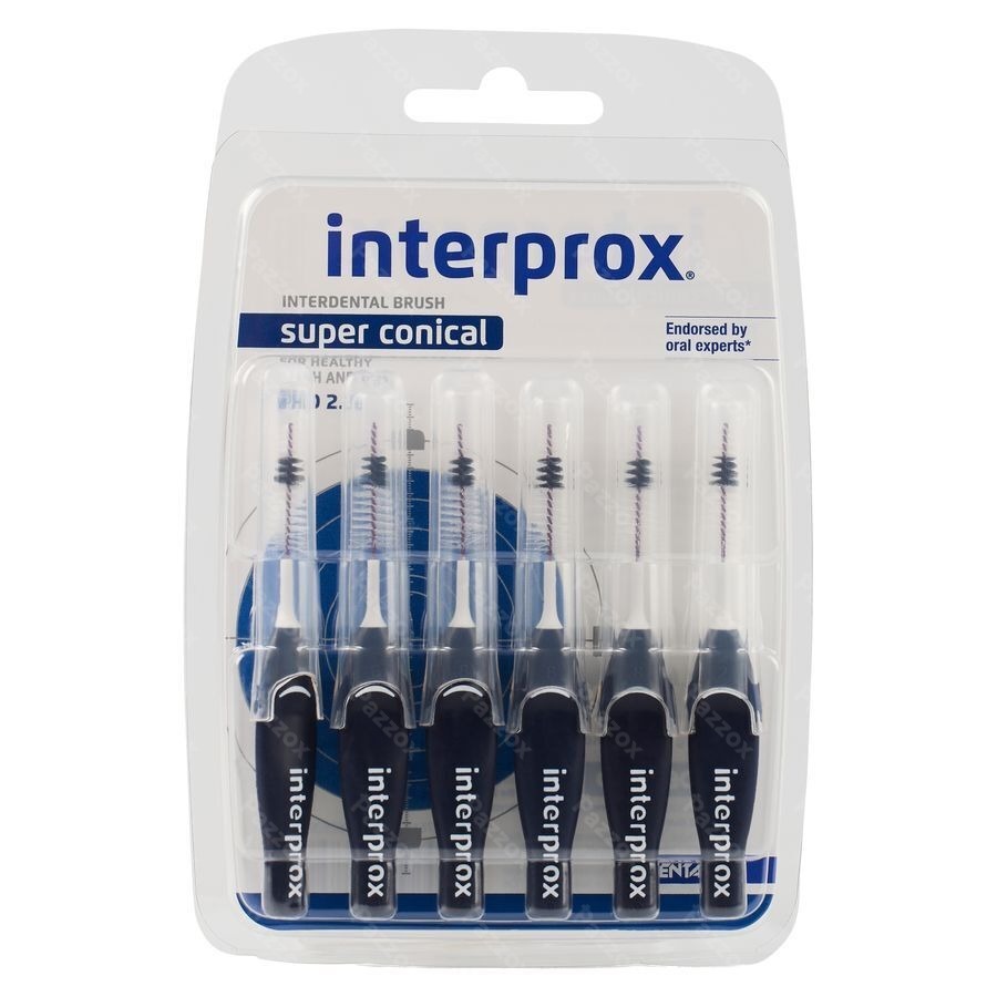 Interprox Super Conical Donkerblauw 6 Stuks