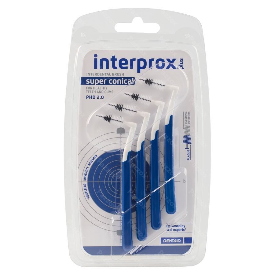 Interprox Super Conical Donkerblauw 4 Stuks