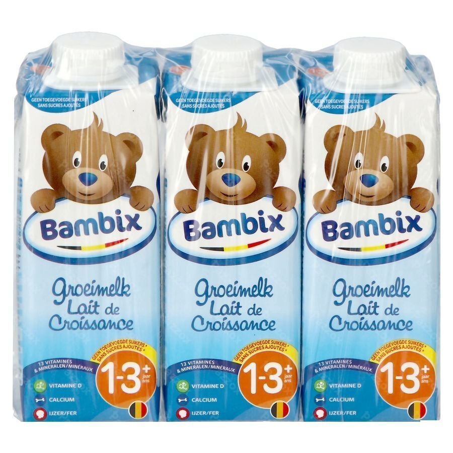Bambix Groeimelk Natuur 1-3j 3x250ml