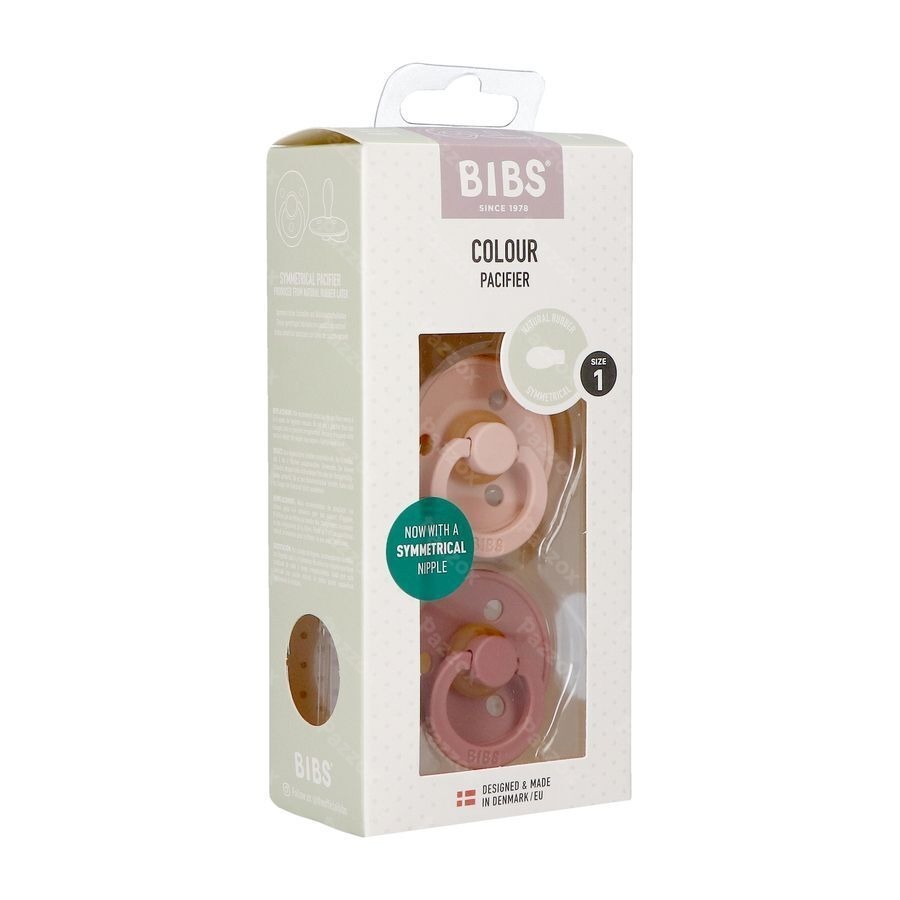 Bibs 1 Fopspeen Symmetric Duo Blush/woodchuck 2