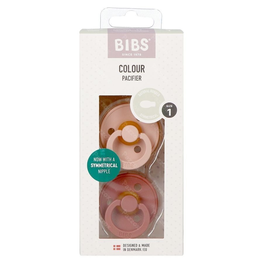 Bibs 1 Fopspeen Symmetric Duo Blush/woodchuck 2