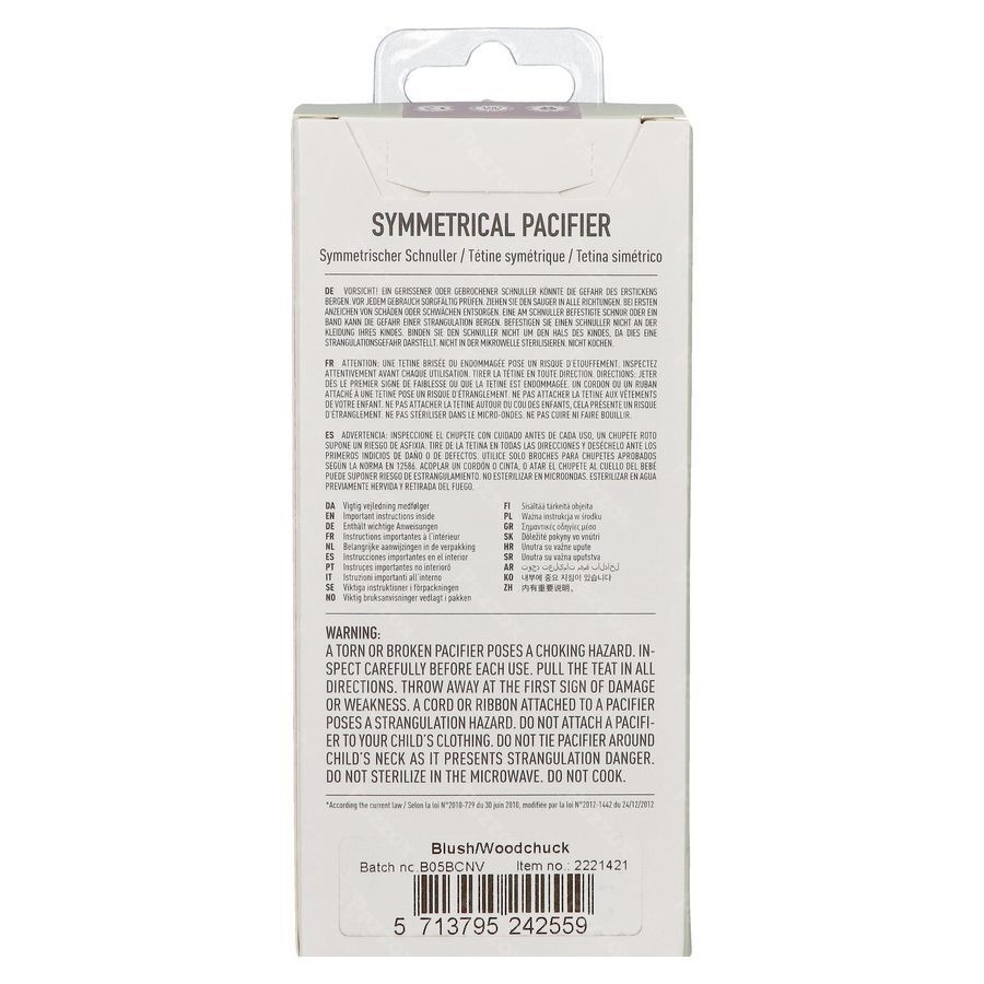 Bibs 2 Fopspeen Symmetric Duo Blush/woodchuck 2