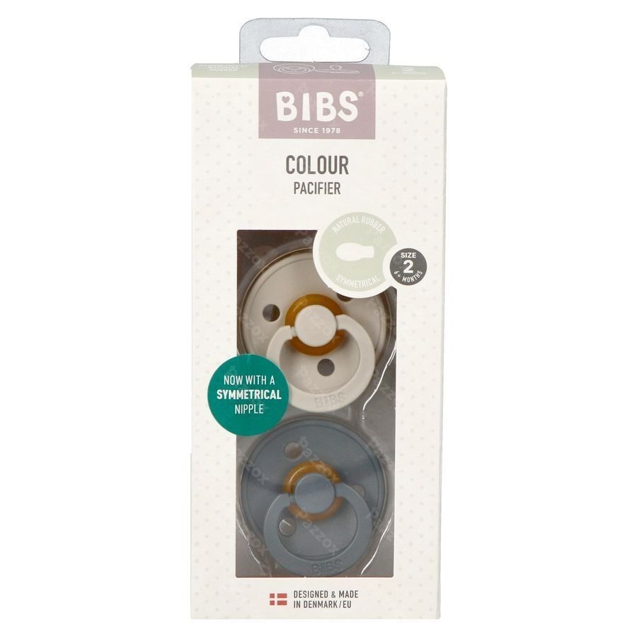 Bibs 2 Fopspeen Symmetric Duo Sand/iron 2