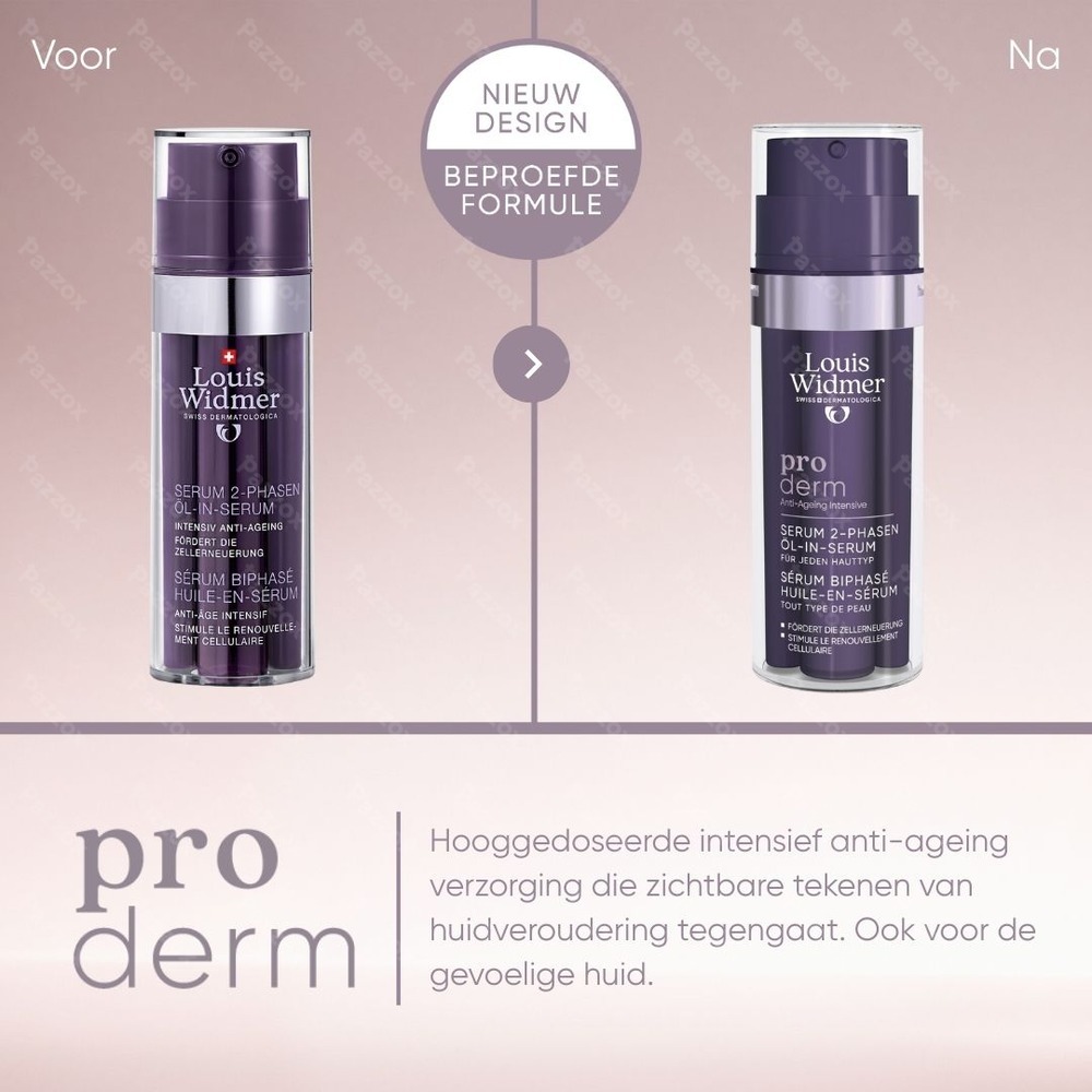 Louis Widmer Proderm Tweefasig Serum Olie-In-Serum Geparfumeerd 35ml