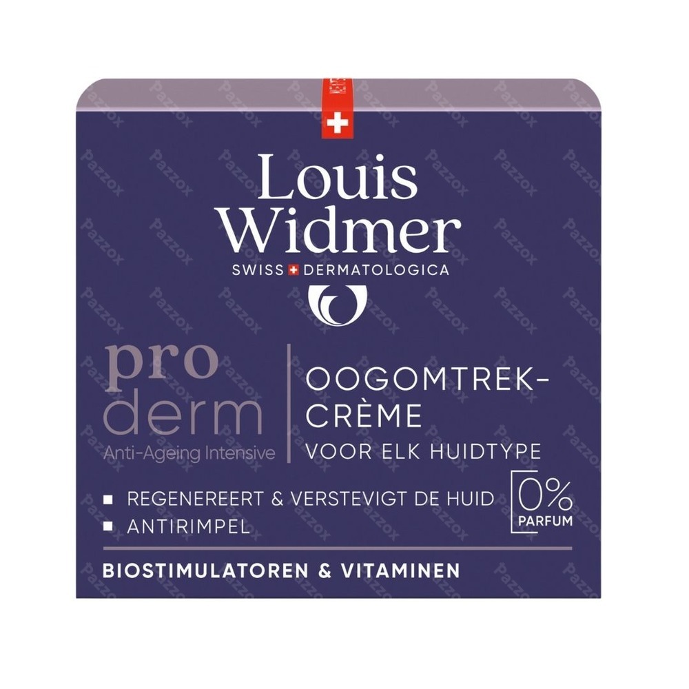 Louis Widmer Proderm Oogomtrekcrème Zonder Parfum 30ml