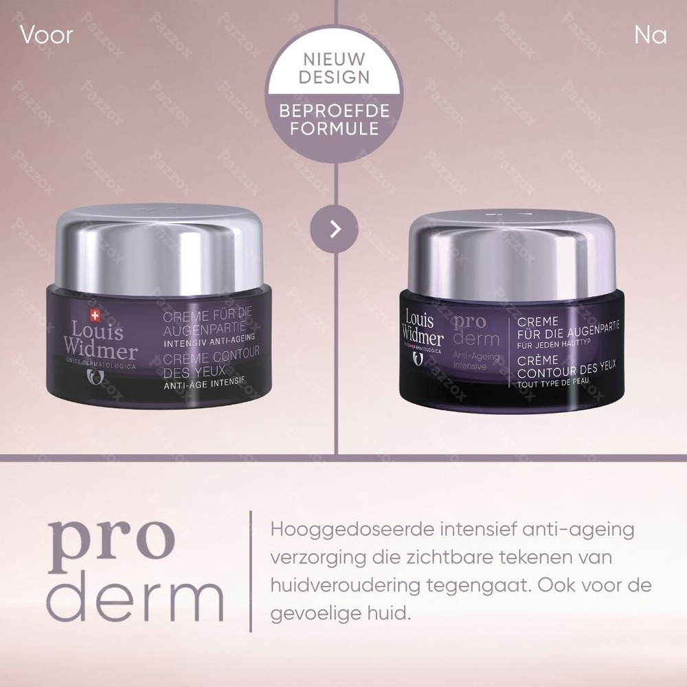 Louis Widmer Proderm Oogomtrekcrème Zonder Parfum 30ml