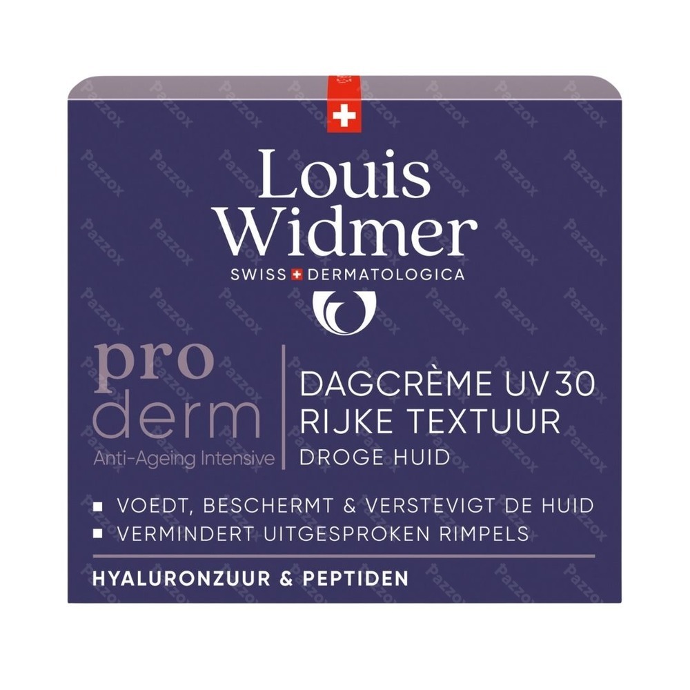 Louis Widmer Proderm Dagcrème UV 30 Rijke Textuur Met Parfum 50ml