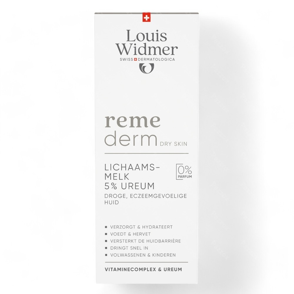 Louis Widmer Remederm Lichaamsmelk 5 % Ureum Zonder Parfum 200ml
