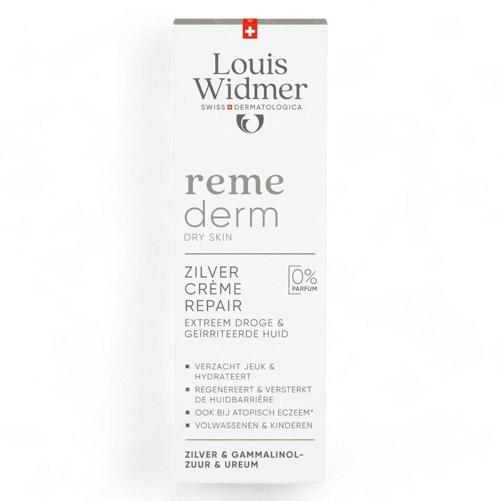 Louis Widmer Remederm Zilver Crème Repair Zonder Parfum 75ml