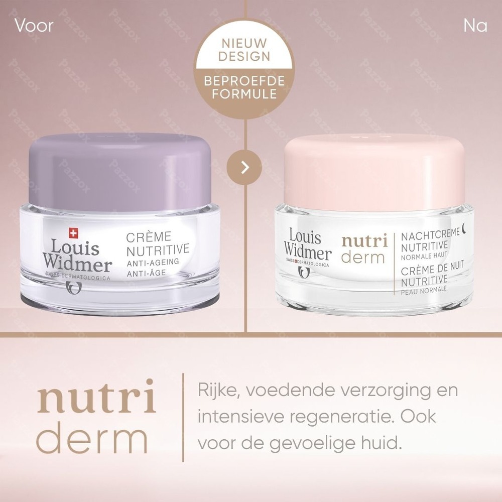 Louis Widmer Nutriderm Nutritive Nachtcrème Zonder Parfum 50ml
