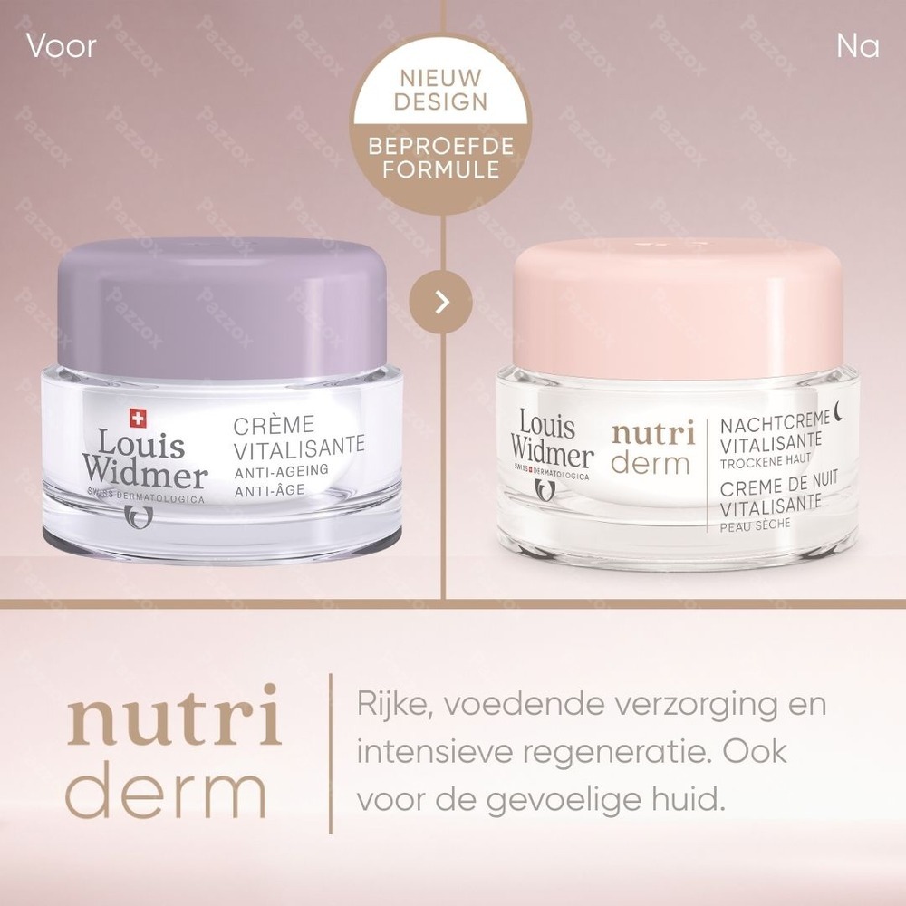 Louis Widmer Nutriderm Vitaliserende Nachtcrème Geparfumeerd 50ml