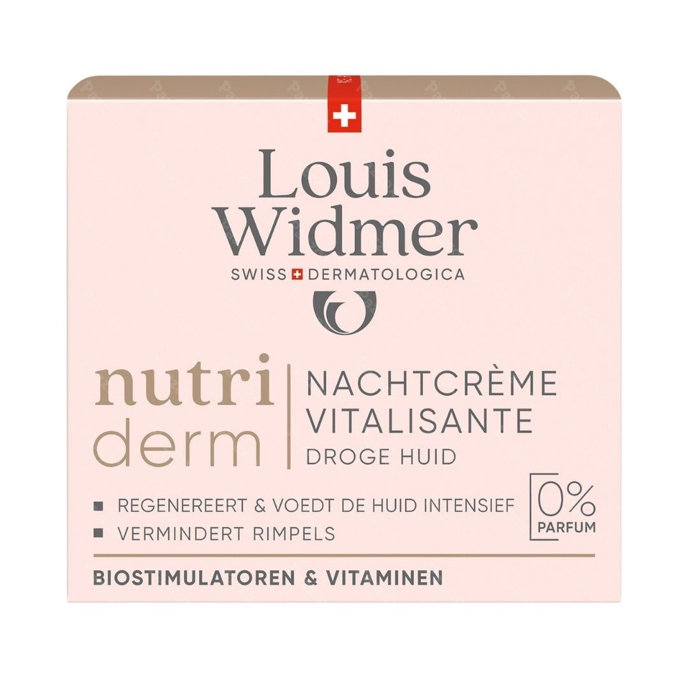 Louis Widmer Nutriderm Vitaliserende Nachtcrème Zonder Parfum 50ml