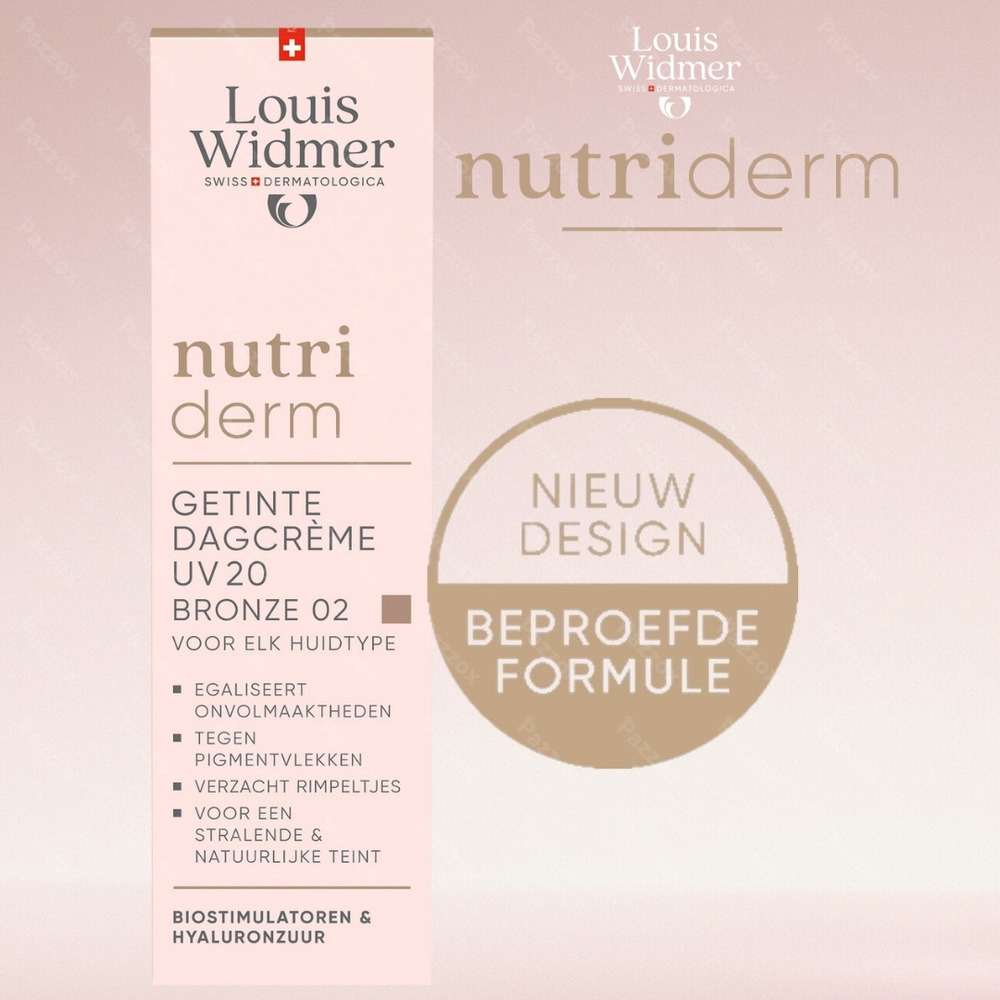 Louis Widmer Nutriderm Getinte Dagcrème Uv 20 Bronze 02 Met Parfum 30ml