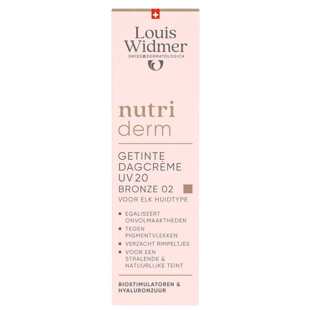 Louis Widmer Nutriderm Getinte Dagcrème Uv 20 Bronze 02 Met Parfum 30ml