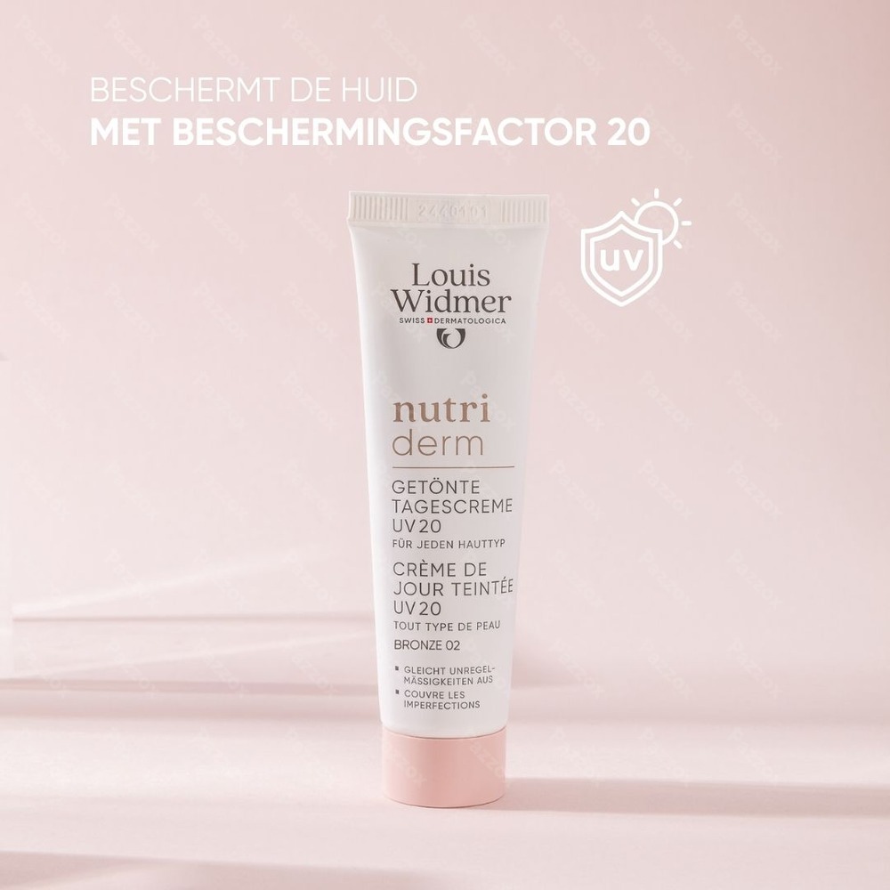 Louis Widmer Nutriderm Getinte Dagcrème Uv 20 Bronze 02 Met Parfum 30ml