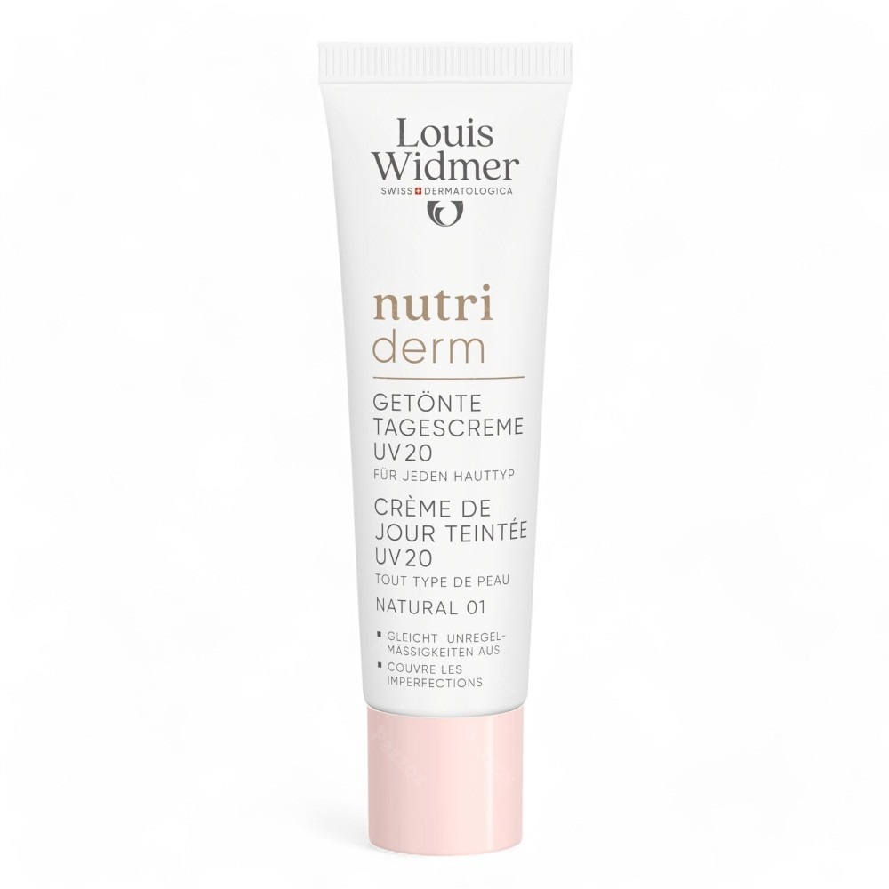 Louis Widmer Nutriderm Getinte Dagcrème UV20 Naturel 01 Zonder Parfum 30ml