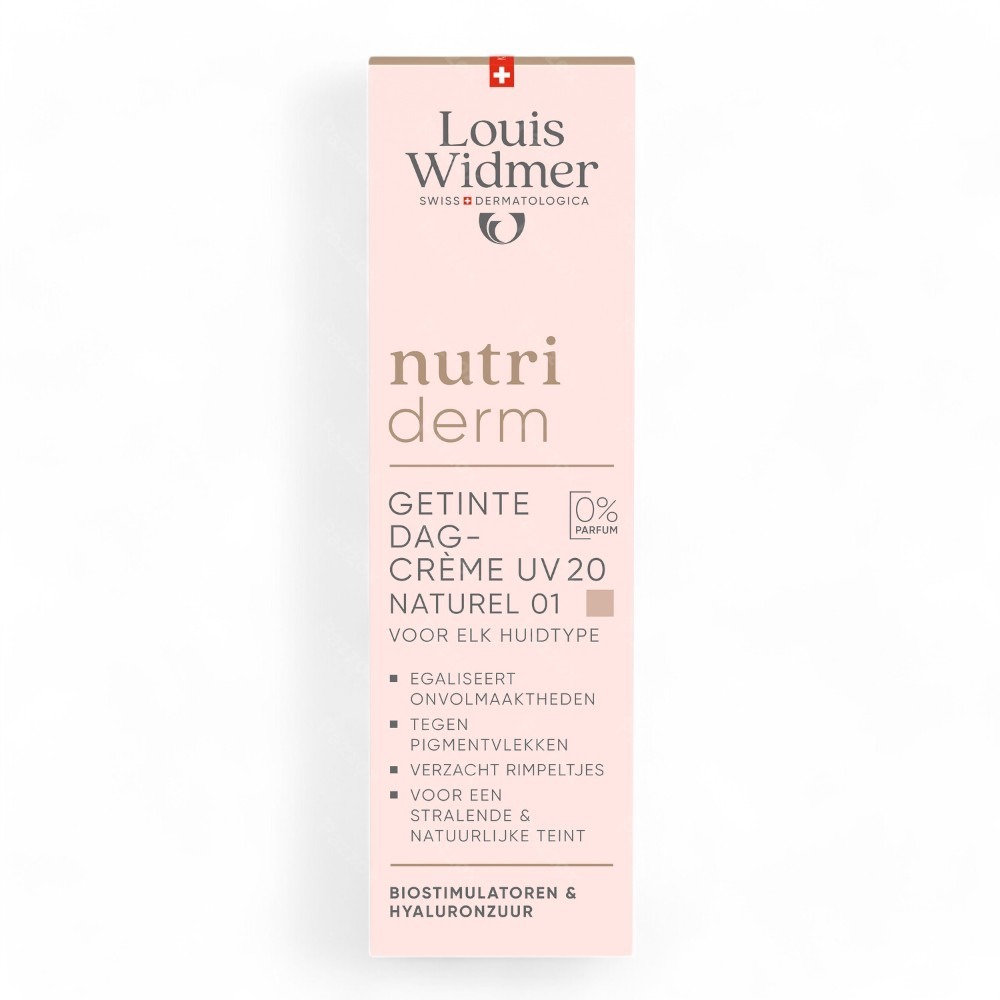 Louis Widmer Nutriderm Getinte Dagcrème UV20 Naturel 01 Zonder Parfum 30ml