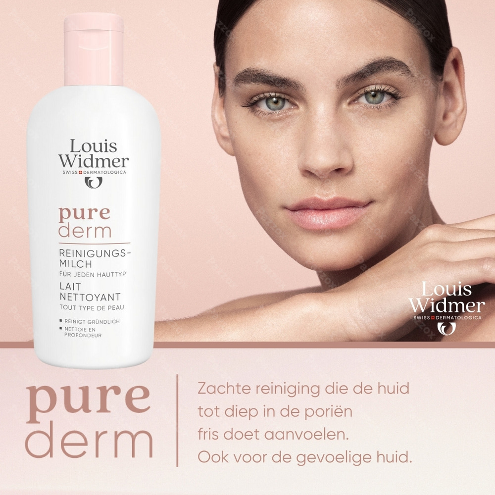 Louis Widmer Purederm Reinigingsmelk Zonder Parfum 200ml