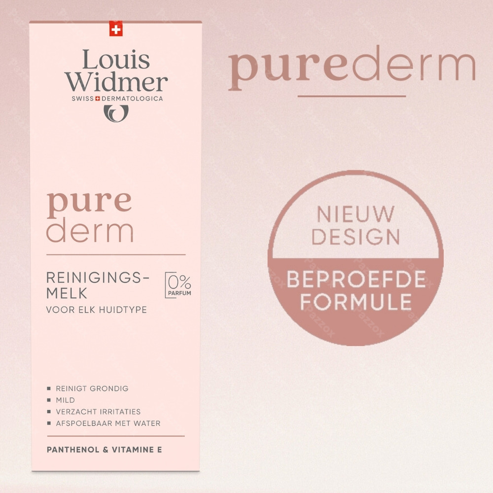 Louis Widmer Purederm Reinigingsmelk Zonder Parfum 200ml