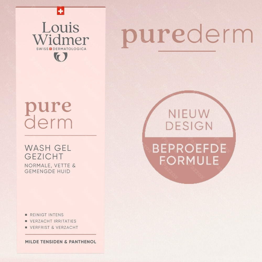 Louis Widmer Purederm Wash Gel Gezicht Geparfumeerd 125ml