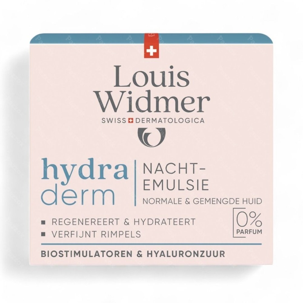 Louis Widmer Hydraderm Nachtemulsie Zonder Parfum 50ml