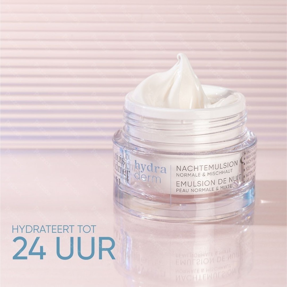 Louis Widmer Hydraderm Nachtemulsie Zonder Parfum 50ml