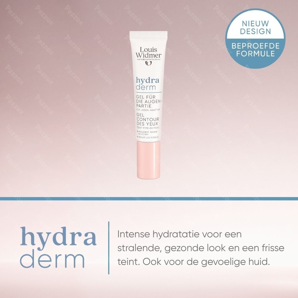 Louis Widmer Hydraderm Oogomtrek Gel Zonder Parfum 15ml