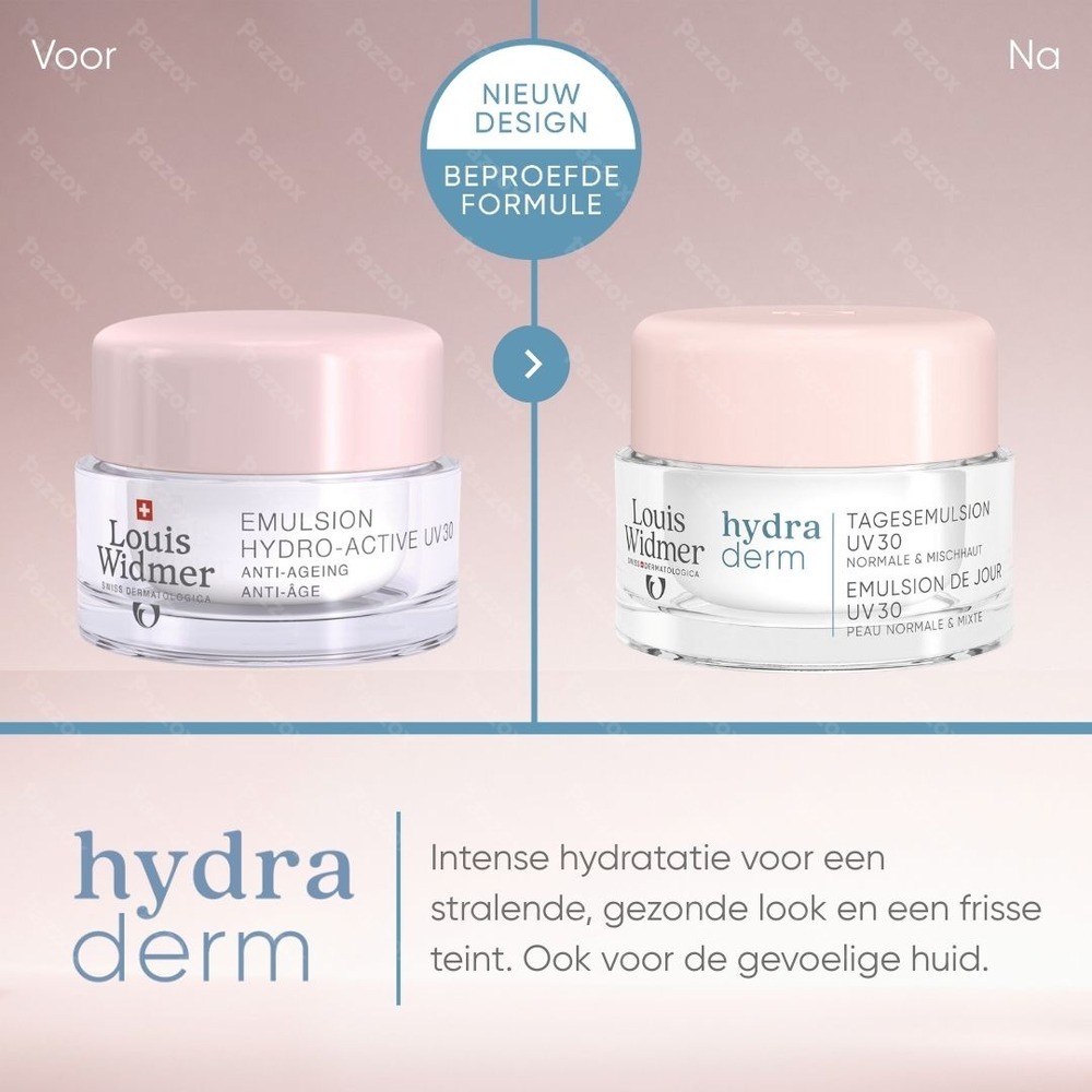 Louis Widmer Hydraderm Dagemulsie UV30 Geparfumeerd 50ml