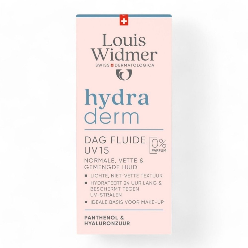 Louis Widmer Hydraderm Dag Fluide Uv 15 Zonder Parfum 50ml