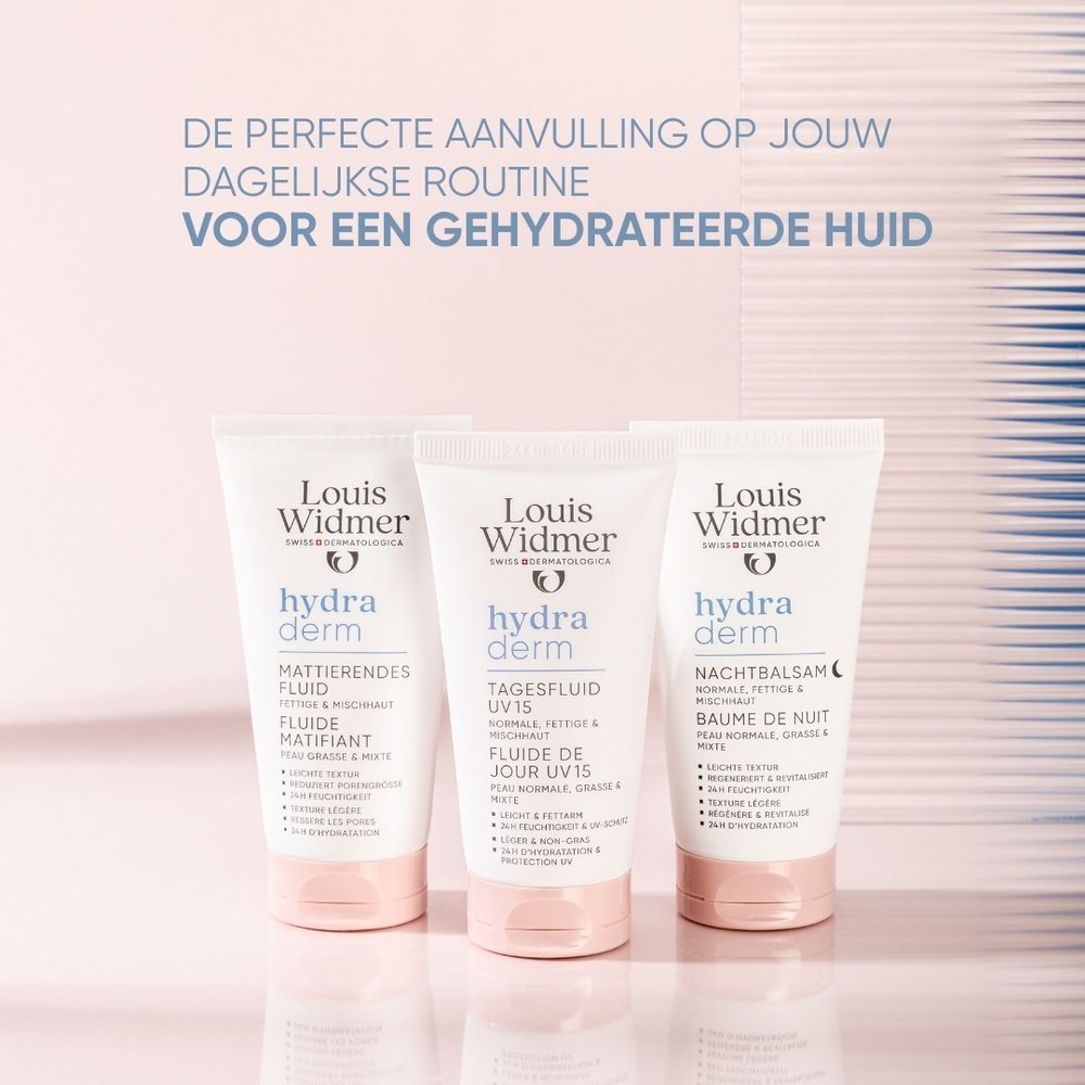 Louis Widmer Hydraderm Dag Fluide Uv 15 Zonder Parfum 50ml
