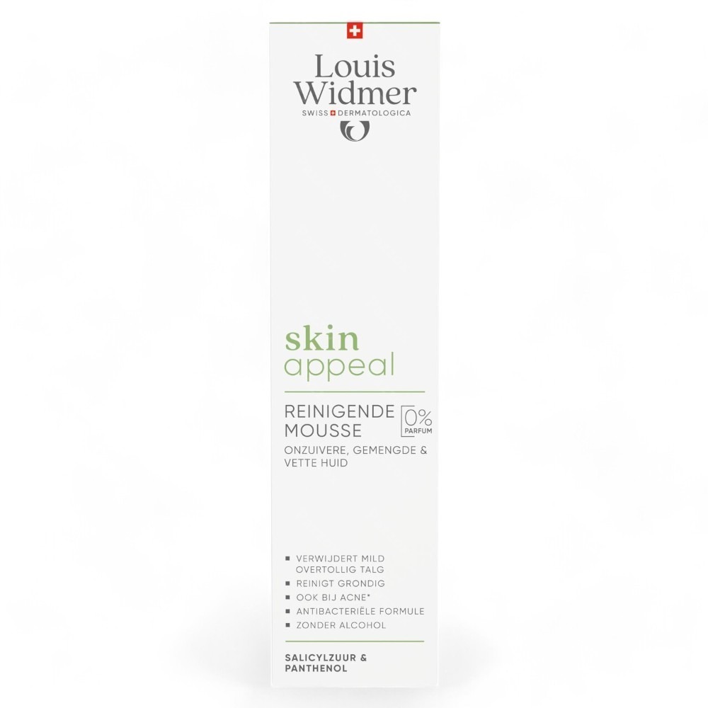 Louis Widmer SkinAppeal Reinigende Mousse Onzuivere Huid Zonder Parfum 150ml