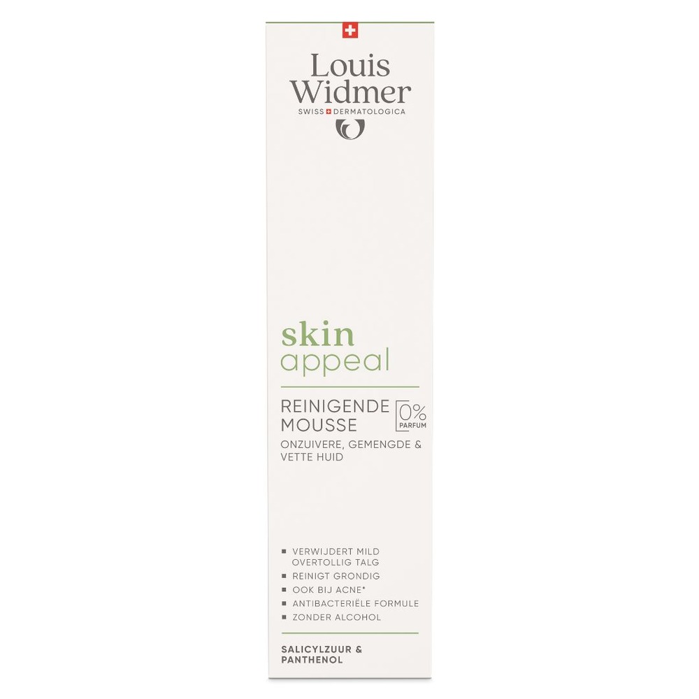 Louis Widmer SkinAppeal Reinigende Mousse Onzuivere Huid Zonder Parfum 150ml