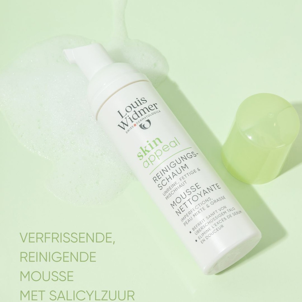 Louis Widmer SkinAppeal Reinigende Mousse Onzuivere Huid Zonder Parfum 150ml