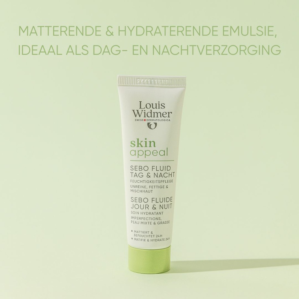 Louis Widmer SkinAppeal Sebo Fluïde Dag en Nacht Zonder Parfum Tube 30ml