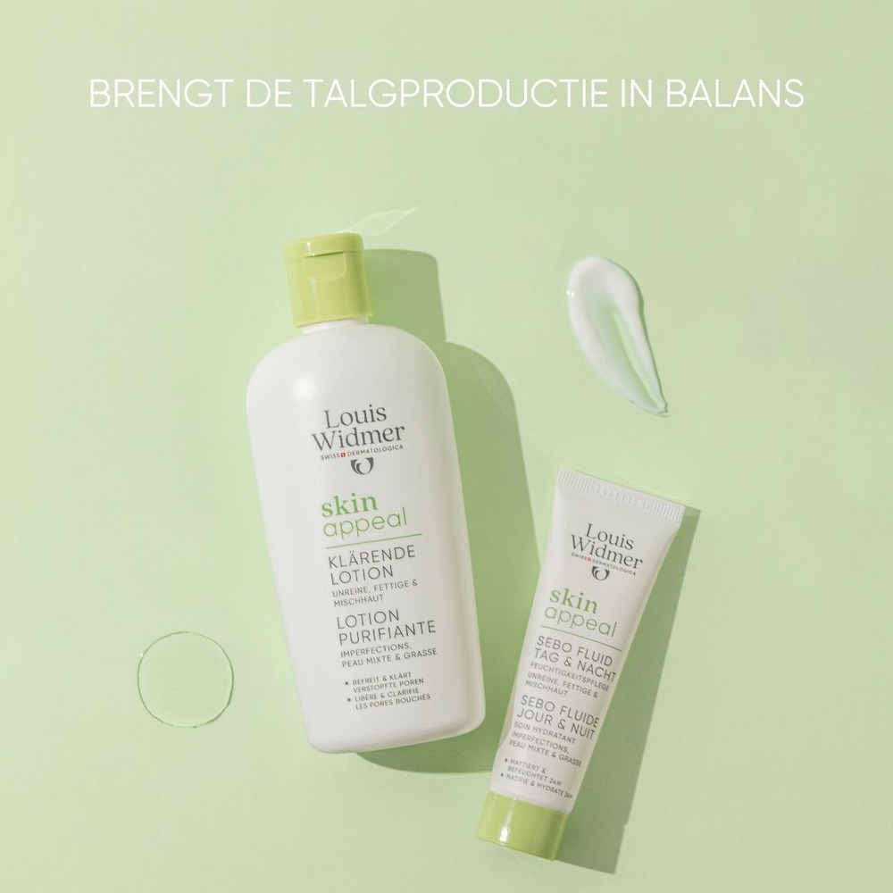 Louis Widmer SkinAppeal Sebo Fluïde Dag en Nacht Zonder Parfum Tube 30ml