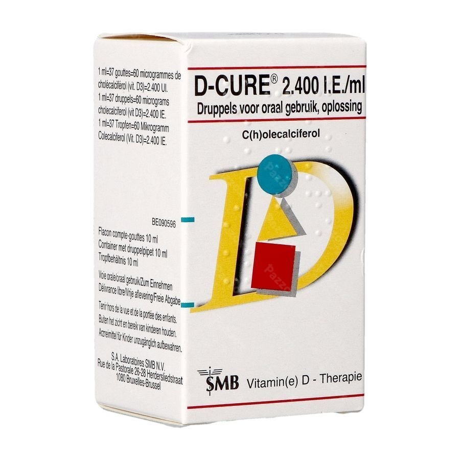 D-Cure 2.400 U.I Vitamine D Druppels 10ml
