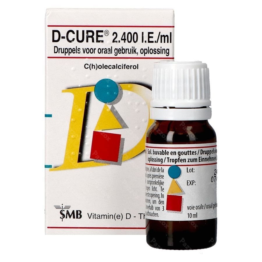 D-Cure 2.400 U.I Vitamine D Druppels 10ml