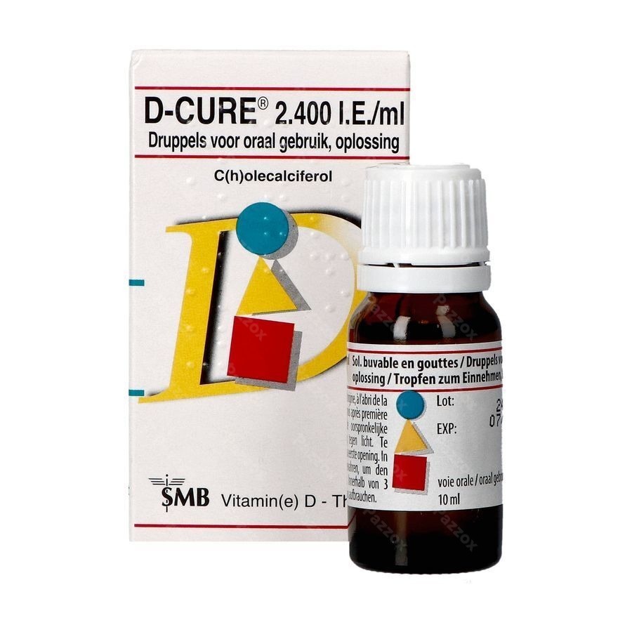 D-Cure 2.400 U.I Vitamine D Druppels 10ml