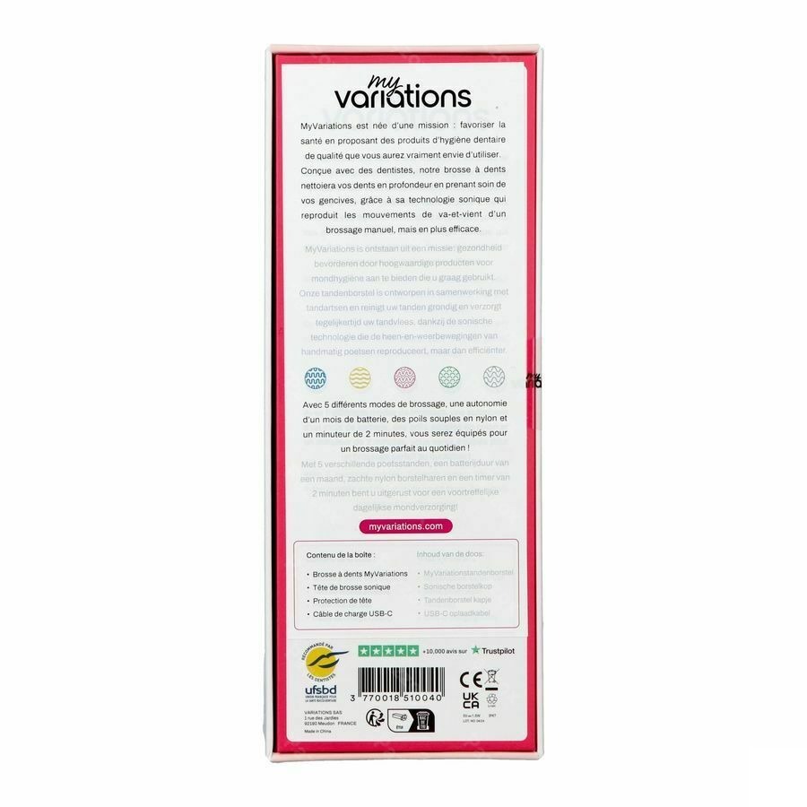 Myvariations Elektrische Tandenborstel Pastel Rose