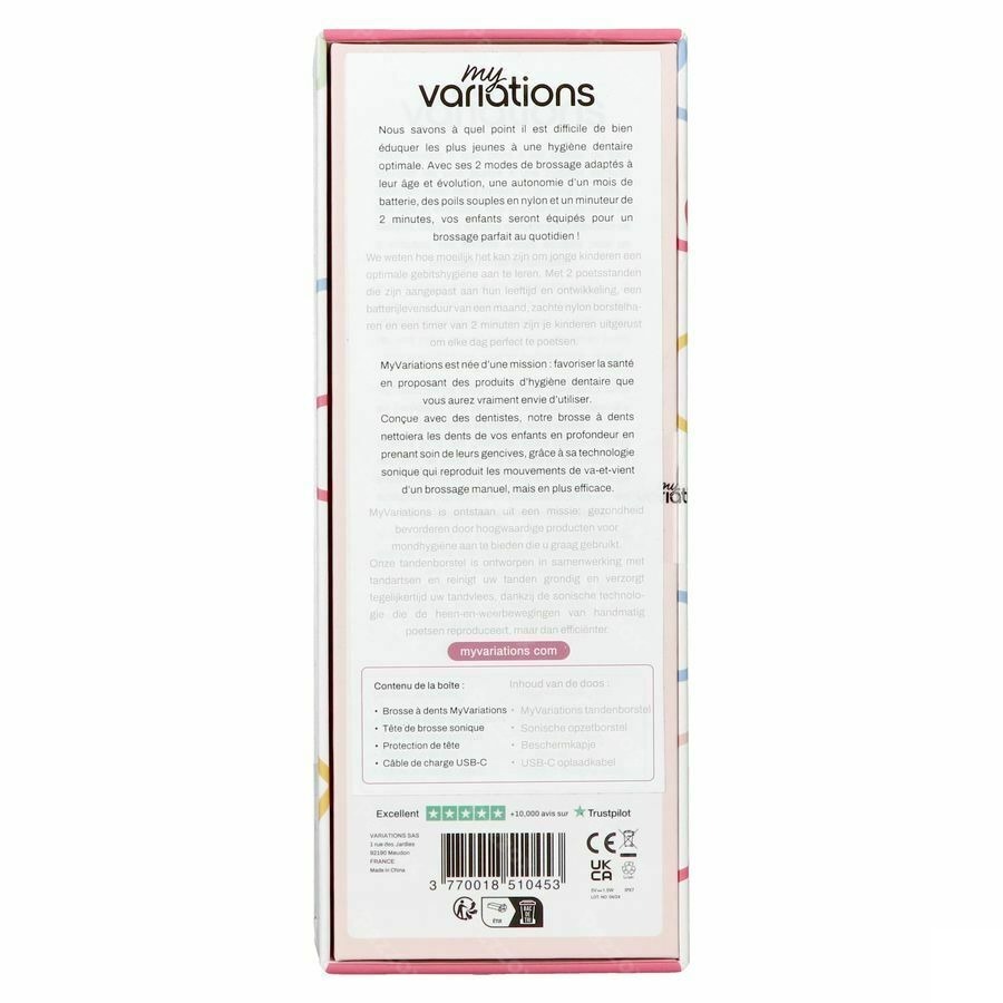 Myvariations Elektr.tandenborstel Kids Sonic Rose